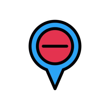 konum vektörü düz renk simgesini gizle