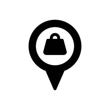 Alışveriş konumu vektör düz simge