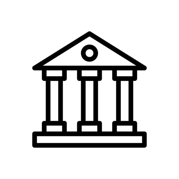 Ikona Tenké Čáry Vektoru Bankovnictví — Stockový vektor