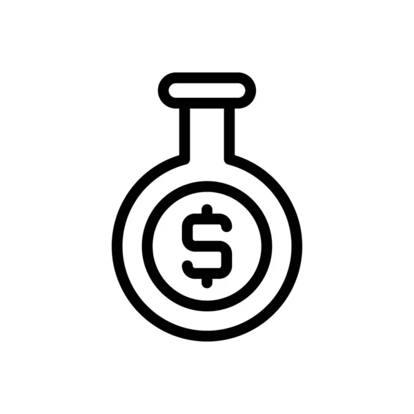 Money Vector Thin Line Icon — Stock Vector