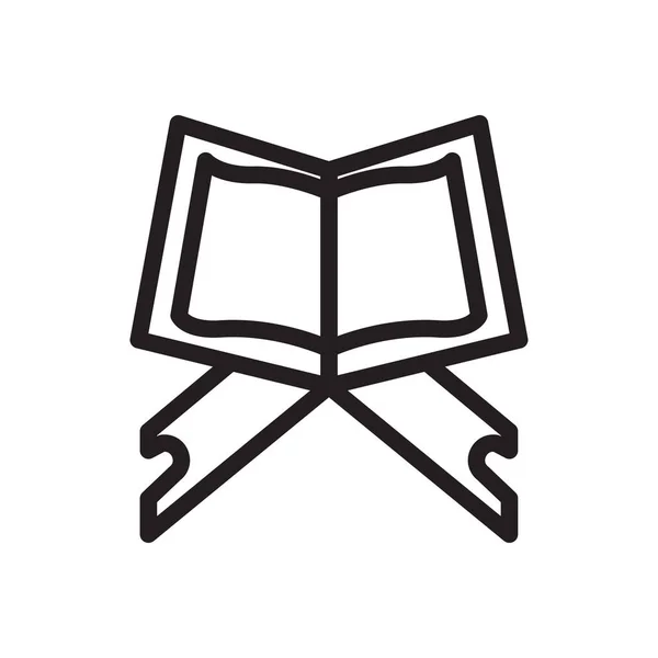 Buch Vektor Thin Line Symbol — Stockvektor