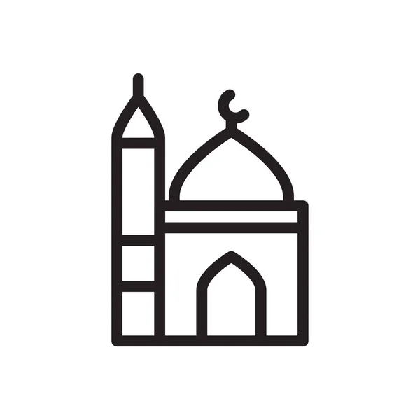Vector Ramadán Icono Línea Delgada — Archivo Imágenes Vectoriales