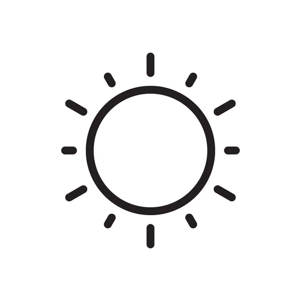 Sun Vector Thin Line Icon — Stock Vector