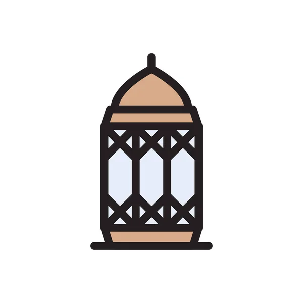 Mešita Vektor Ploché Barvy Ikona — Stockový vektor