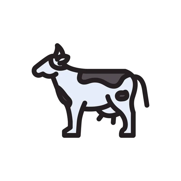 Buffel Vector Vlakke Kleur Pictogram — Stockvector