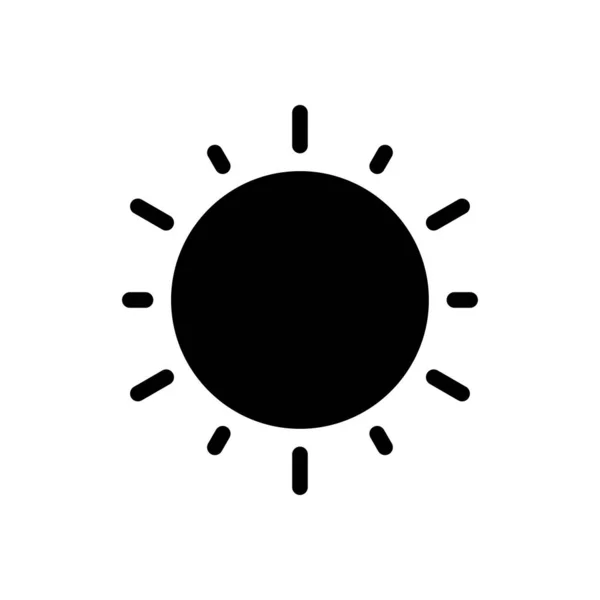 Sun Vector Glyph Flat Icon — Stock Vector