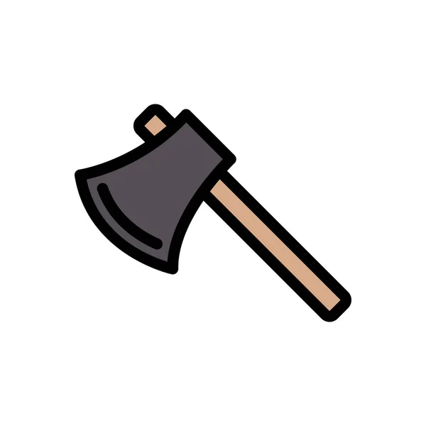 Axe Vector Flat Color Icon — Stock Vector