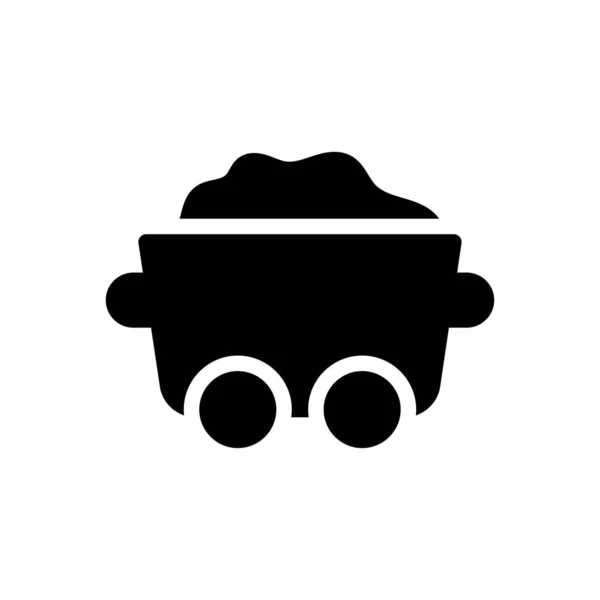 Coal Vector Glyph Flat Icon — Stock Vector