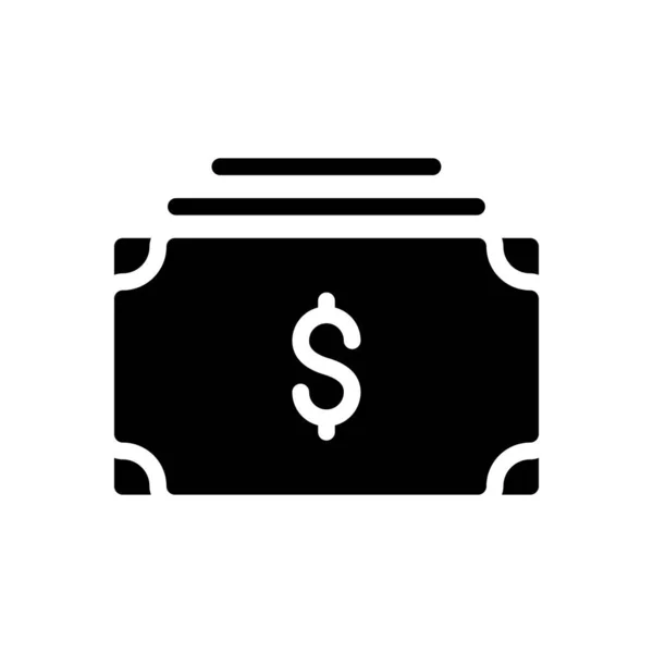 Cash Vector Hiëroglief Plat Pictogram — Stockvector