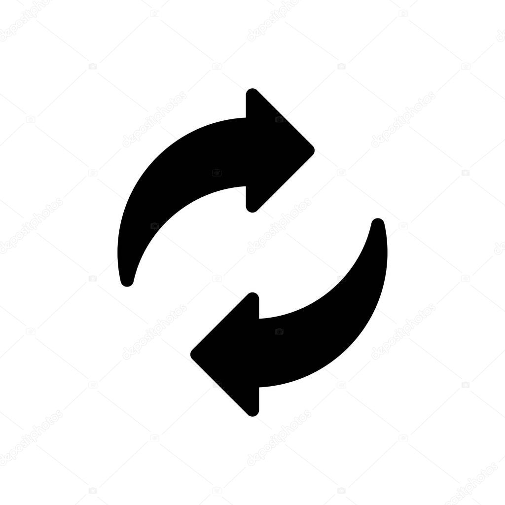 Exchange vector glyph flat icon