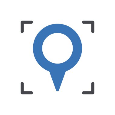 konum vektörü renk simgesine odaklan