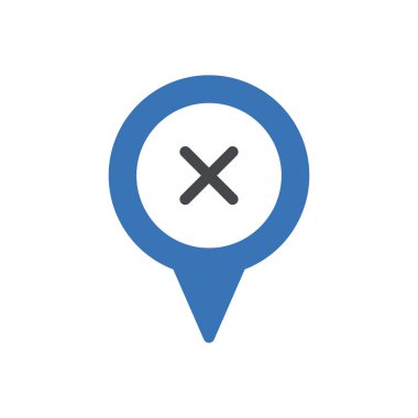 konum vektör kabartma renk simgesini sil