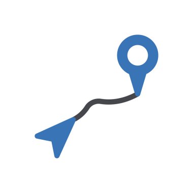 konum vektör renk simgesini takip et