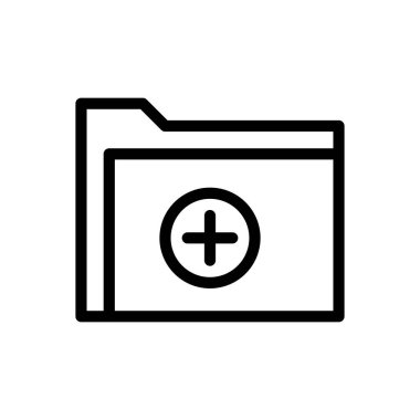 tıbbi dizin vektörü ince çizgi simgesi