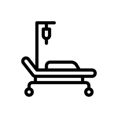 yatak damlası vektör ince çizgi simgesi