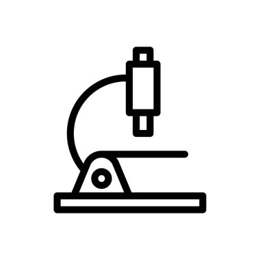 mikroskop vektörü ince çizgi simgesi