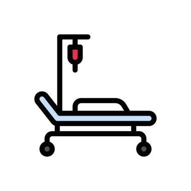 yatak damlası vektör düz renk simgesi