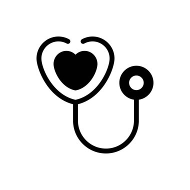 stetoskop vektör düz simge