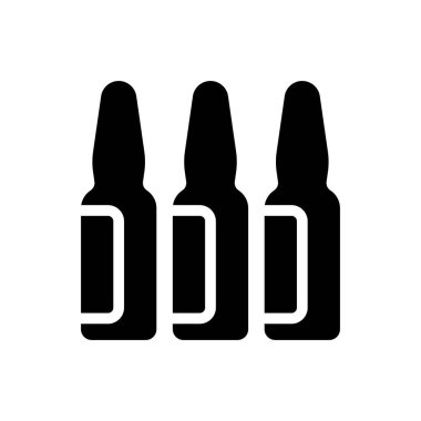 Aşı vektörü kabartması düz simge