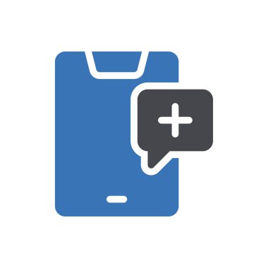 tıbbi mesaj vektörü renk simgesi