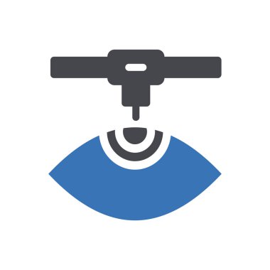 göz cerrahisi vektör renk simgesi