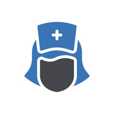 hemşire vektör renk simgesi