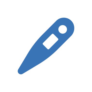 tıbbi termometre vektör kabartma renk simgesi