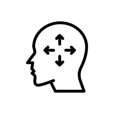 yön vektör ince çizgi simgesi