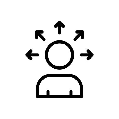 yön ok vektörü ince çizgi simgesi