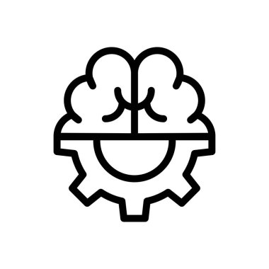 zihin ayarlama vektörü ince çizgi simgesi