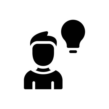 fikir vektör düz simgesi