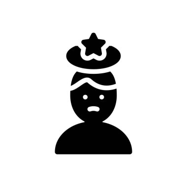 Zihin ödülü yıldız vektör düz simgesi