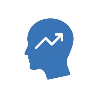 grafik büyüme vektörü renk simgesi