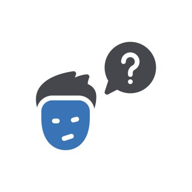 SSS yardımcı vektör renk simgesi