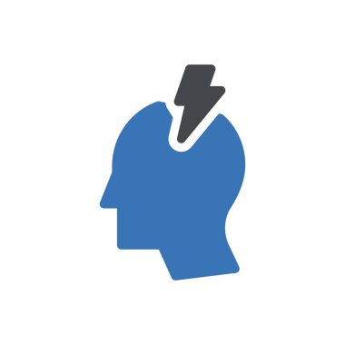 Zihin flaşı vektör renk simgesi