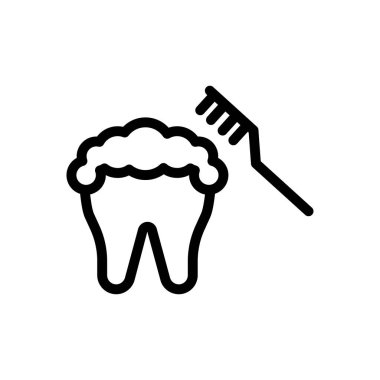 diş fırçası vektörü ince çizgi simgesi
