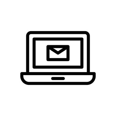 e-posta vektörü ince satır simgesi