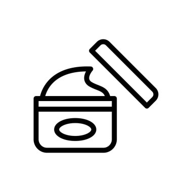 krema vektörü ince çizgi simgesi