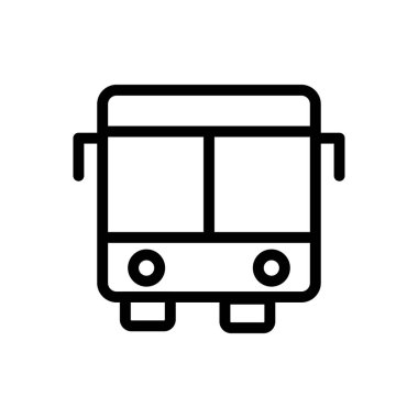 bus vektörü ince çizgi simgesi
