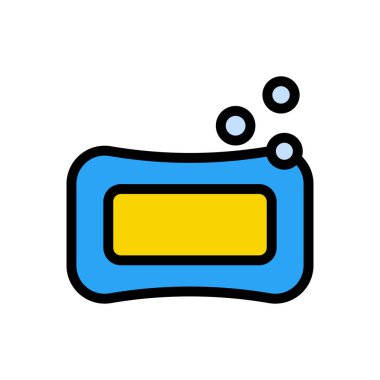 sabun vektörü düz renk simgesi