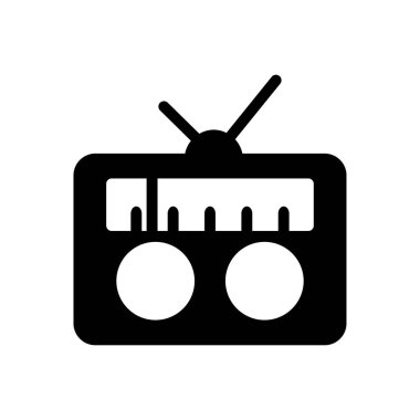 radyo vektörü düz simge