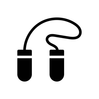 İp atlama vektörü düz simgesi