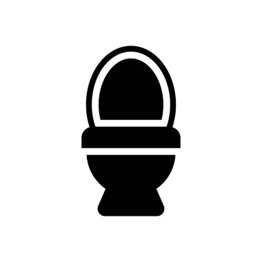 klozet vektörü düz simgesi