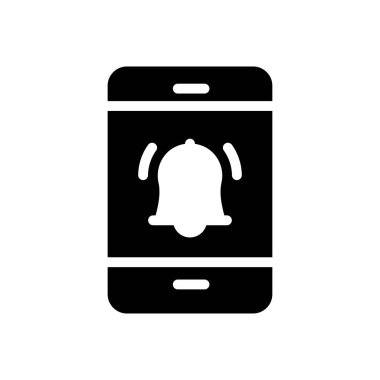 mobil alarm vektör düz simgesi