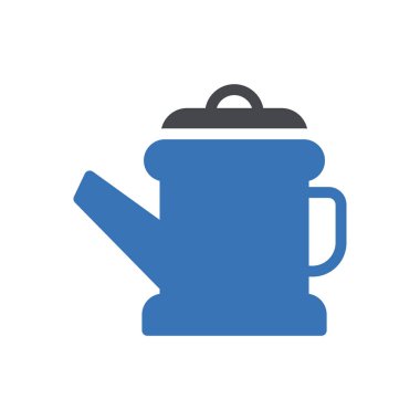 Çaydanlık vektörü renk simgesi