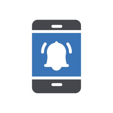 mobil alarm vektörü renk simgesi