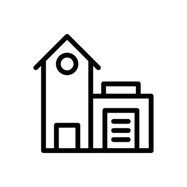 müze vektörü ince çizgi simgesi