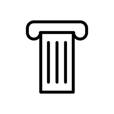 sütun vektörü ince çizgi simgesi