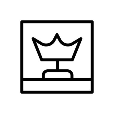 müze vektörü ince çizgi simgesi