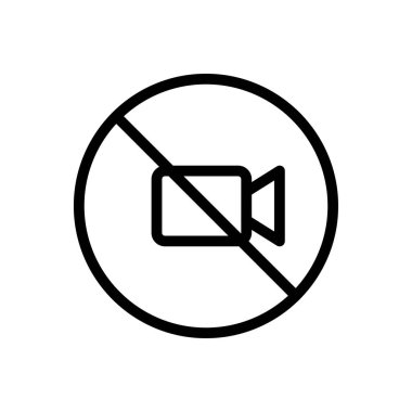 video vektör ince çizgi simgesine izin verilmiyor